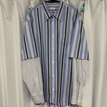 dries van noten 23ss 스트라이프 셔츠 레이어드