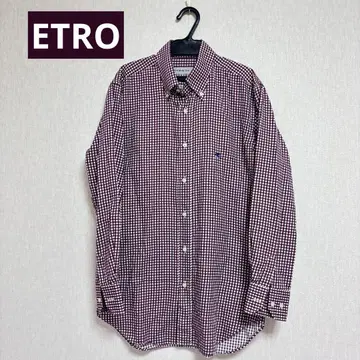 [ ETRO ] 코튼 100% 체크 셔츠