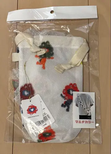 오사카 간사이 만박 멀티 컬러 미야쿠미야쿠 레이스 스트랩 복조리 파우치