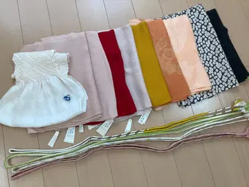 오비 장식 천, 허리띠, 유리 오비 고정 띠 묶음 (미사용품 포함)