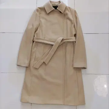 언타이틀 벨트 포함 롱 코트 베이지