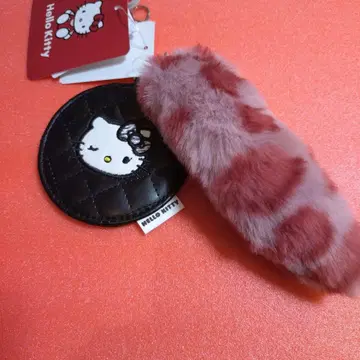 헬로키티 퍼 키링 거울 참 한정판