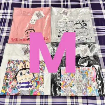 UNIQLO POPMART 4장 세트 M 사이즈