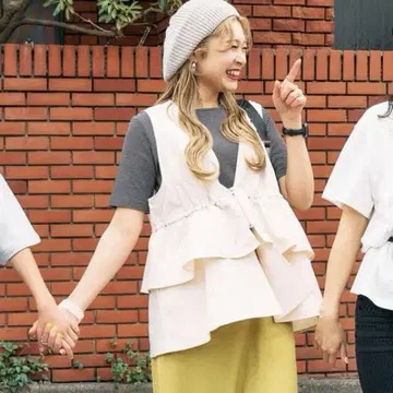 LEPSIM 렙심 [소매는 기획] 개더 2way 베스트 아이보리