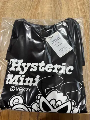 VERDY HYSTERIC mini T셔츠 블랙 성인 XL 미사용 새상품