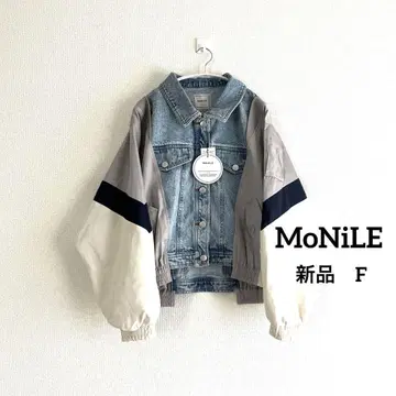 새상품 MoNiLE 데님 x MA-1 G 블루종