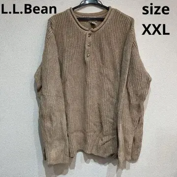 [ 레어 ] L.L.Bean 롤넥 헨리넥 코튼 니트 XXL