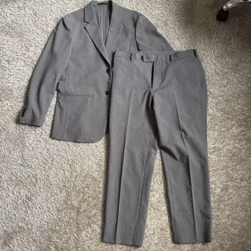 미사용 유니클로 UNIQLO 그레이 비즈니스 정장 셋업 상하의