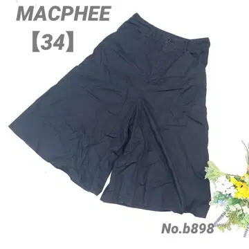 맥피 MACPHEE 와이드 팬츠 가우초 팬츠 34/XS 블랙 반기장