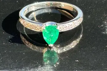 에메랄드 반지 사이즈 약 13호 에메랄드 0.65ct