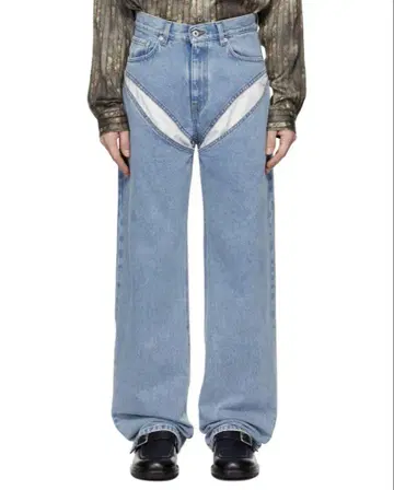 [ Y/PROJECT ] blue cut out jeans 27size