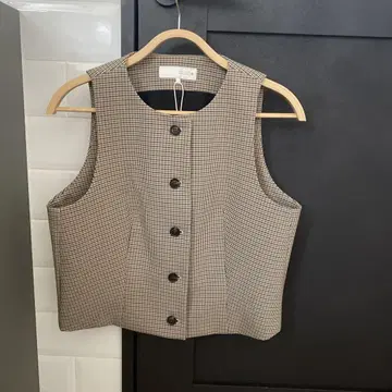 ZARA 체크 무늬 베스트 L