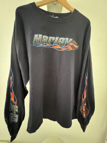 00년대 Harley-Davidson 프린트 롱T/T-Shirt/46