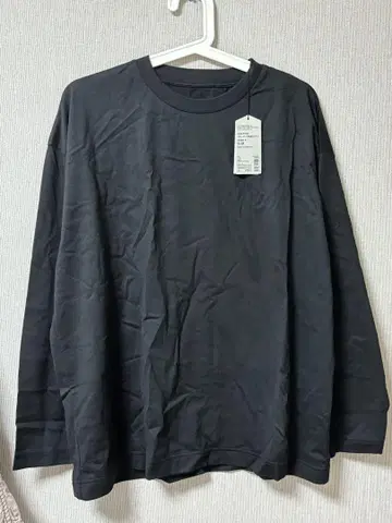 초장면 크루넥 긴팔 T셔츠 S-M 블랙
