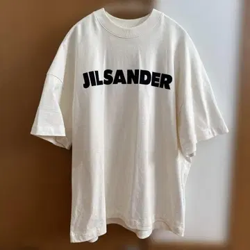 질 샌더 로고 T셔츠 내추럴 S사이즈