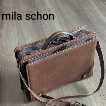 [ 새상품급 ] mila schon 밀라 쇤 2way 브리프 케이스 가죽