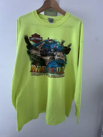 00년대 Harley-Davidson 프린트 롱T/T-Shirt/48