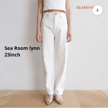 Sea Room lynn 사이드 flower 화이트 데님 23인치