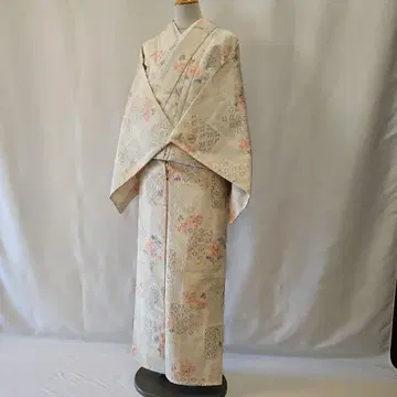 명주 단옷단 바치카라 순수 실크 꽃과 기하학 패턴 완성 화장 66cm