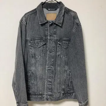 ZARA 남성용 데님 자켓. 지쟌 사이즈 L / 색상 / 블랙
