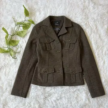 23구 여성용 더플 코트 (M) 울 온워드 카시야마 카키 고급