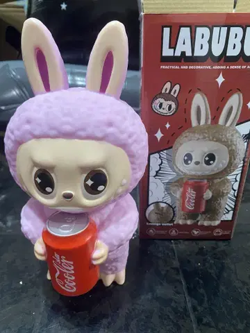 LABUBU 토끼 저금통 핑크
