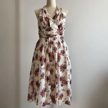 벳시 존슨 실크 홀더넥 원피스 사이즈 4 꽃무늬