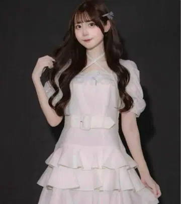 pium 티어드 프릴 미니 원피스 화이트