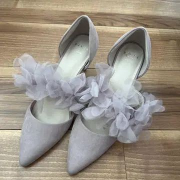 RANDA 쉬폰 플라워 세퍼레이트 펌프스 25cm
