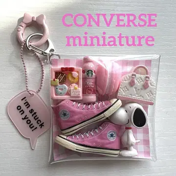 가챠 파우치 CONVERSE PEANUTS 핑크 계열