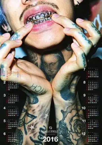 KOHH x GRILLZJEWELZ CALENDER 2016 레어