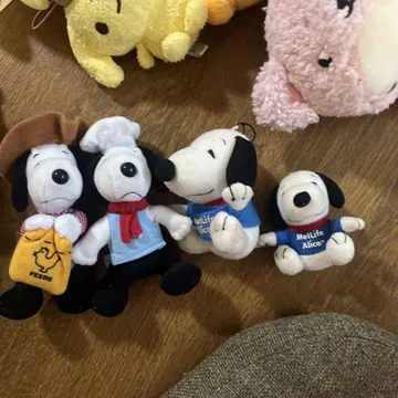 스누피 봉제 인형 세트 헤이세이 레트로 레어