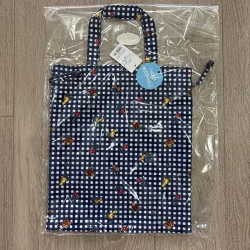 [ 미사용 새상품 ] 학교 페이러 손잡이 복조리 백 네이비