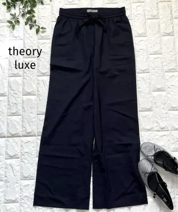 theory luxe 이탈리아제 네이비 와이드 팬츠 이지 팬츠 38
