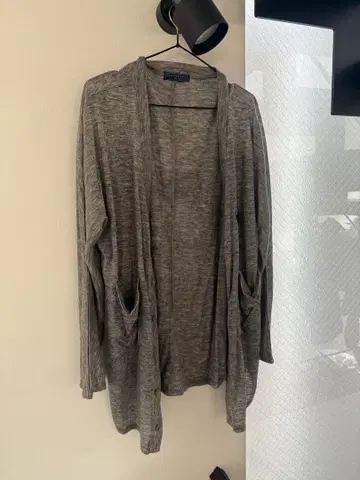 하라페코 상점 롱 가디건 그레이