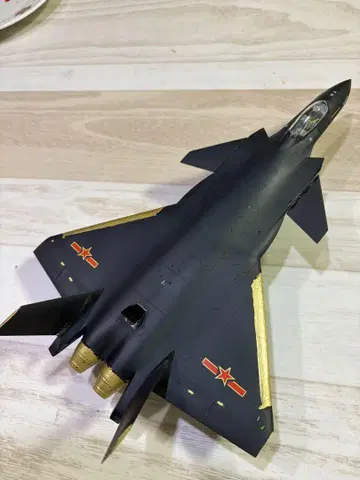 중국 공군 J-20 모델 1/72 블랙 골드