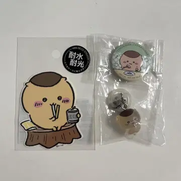 치이카와 밤만쥬 스티커 캔뱃지 메지루시 액세서리