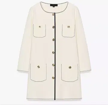 ZARA 자라 롱 니트 가디건 미니 원피스 에크루 화이트