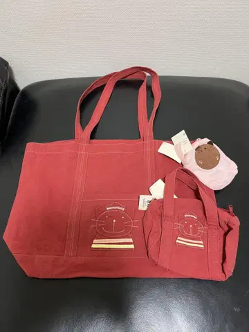 HIKOSEN CARA 토트백 미니 파우치 3종 고양이 미사용