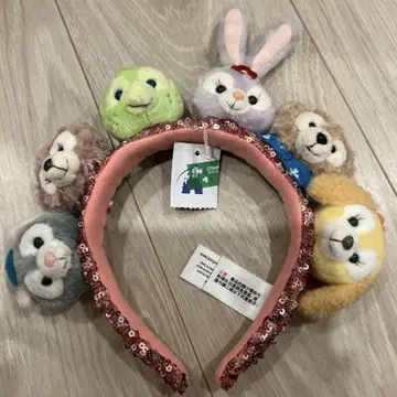 홍콩 디즈니 머리띠 스팽글 더피 더피 프렌즈