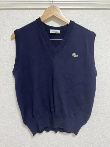 LACOSTE 네이비 V넥 베스트
