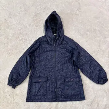 60s 빈티지! 후드 부착 충전솜 나일론 블루종