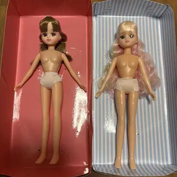 새상품 리카짱 타카라토미 핑크 헤어 홍 귀걸이 복슬복슬 헤어 2점