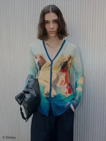 DISNEY/2WAY SHEER CARDIGAN 블루 아리엘