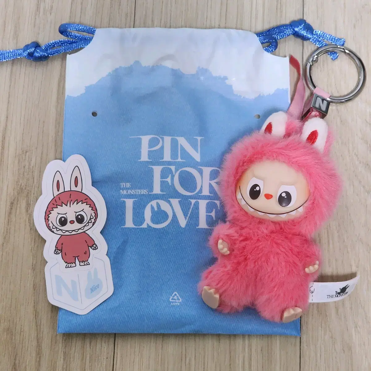 [N] Labubu My Secret Password Keyring Authentic N wts