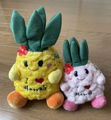 새상품 Hawaii 하와이 파인애플 봉제 인형 대소 2개 세트