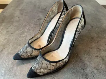 정가 10만 엔 이상! 지안비토 로시 레이스 디자인 하이힐 사이즈 38