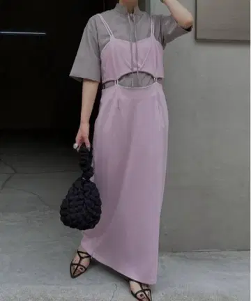 ameri MEDI DOUBLE DETAIL LONG TOP