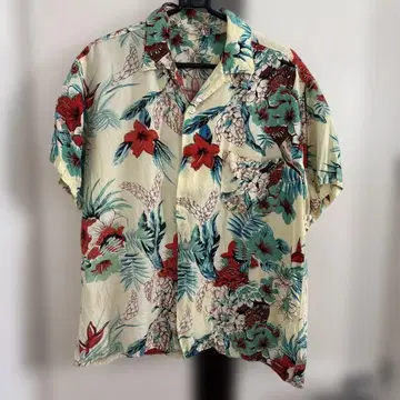 알로하 셔츠 꽃무늬 반팔 60s vintage