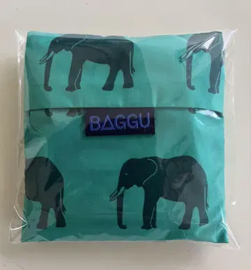 BAGGU 코끼리 엘리펀트 구 로고 그린